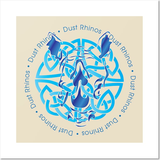 Dust Rhino Blue Knotwork Wall Art by Dust Rhinos Swag Store